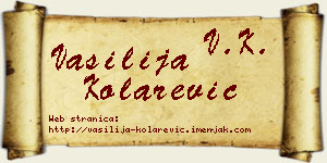 Vasilija Kolarević vizit kartica